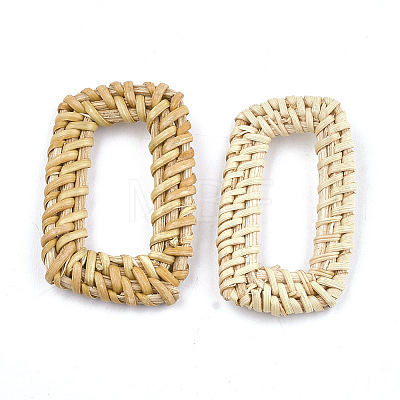 Handmade Reed Cane/Rattan Woven Linking Rings WOVE-T005-19A-1