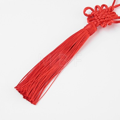 Polyester Tassel Pendant Decorations AJEW-WH0049-A03-1