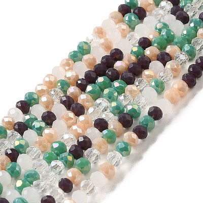 Glass Beads Strands EGLA-A034-M4mm-42-1