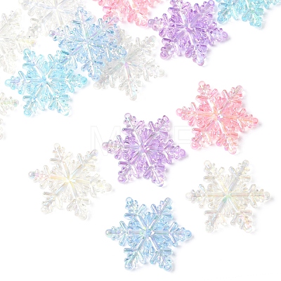 14Pcs 5 Colors AB Color Transparent Acrylic Chandelier Component Links TACR-FS0001-55-1