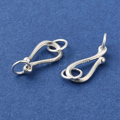 925 Sterling Silver S Shape Clasps STER-A009-17-1