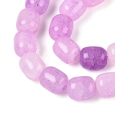 Baking Paint Crackle Glass Beads Strands DGLA-N019-01B-13-1
