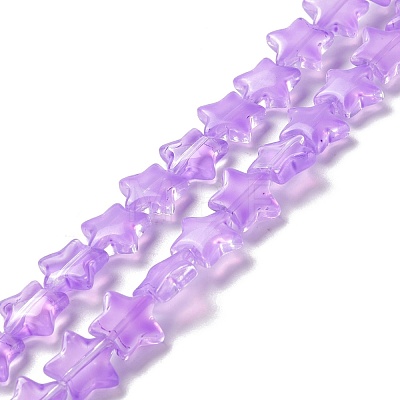 Transparent Glass Beads Strand GLAA-K057-01F-1