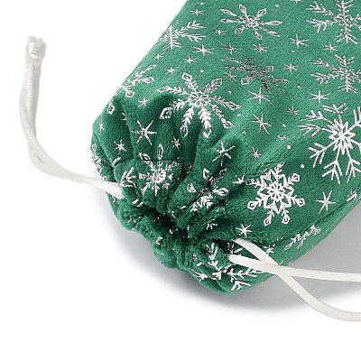 Silver Stamping Christmas Velvet Storage Bags ABAG-Q053-01B-02F-1