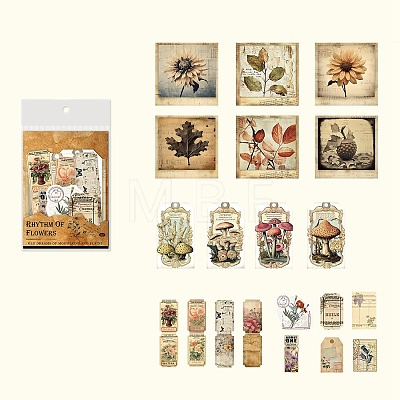 Cross-Border Retro Forest Handbill Package Mountain Old Dream Series Retro Flower Decoration Material Planting DIY 4 Styles PW-WGD30DA-02-1