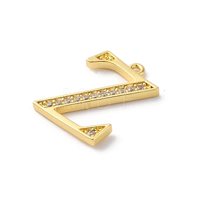 Rack Plating Brass Micro Pave Cubic Zirconia Pendant KK-H449-76G-17-1