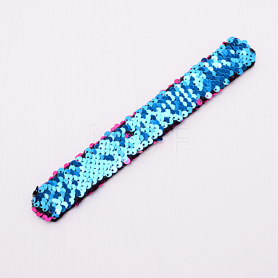 Mermaid Slap Bracelets BJEW-TAC0004-03B-1