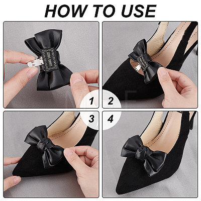 Bowknot Imitation Leather Shoe Decorations FIND-WH0423-29-1