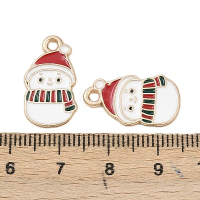 Christmas Alloy Enamel Pendants FIND-I067-02KCG-05-1