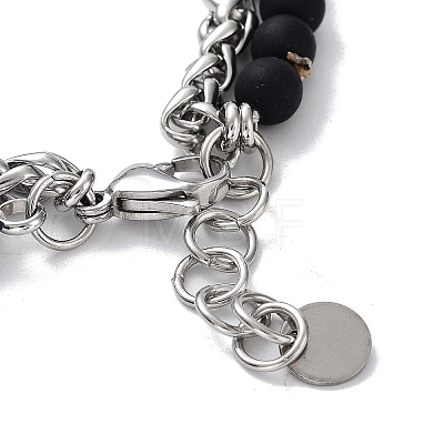 201 Stainless Steel Cross Chain Bracelets BJEW-Q334-08-1