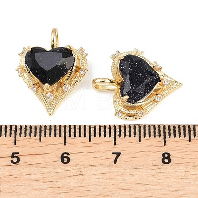 Brass Micro Pave Clear Cubic Zirconia Pendants KK-H257-08B-G02-1