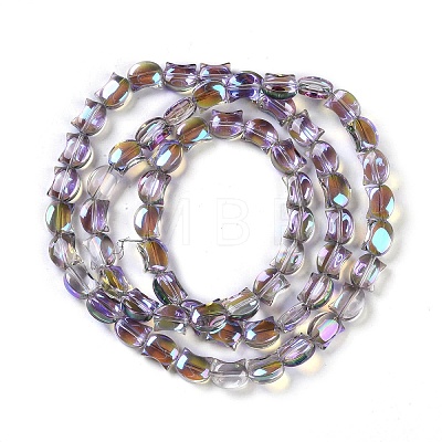 Electroplate Glass Beads Strands EGLA-Q128-06A-FR04-1