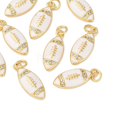 Brass Micro Pave Cubic Zirconia Pendants KK-Q068-58G-02-1