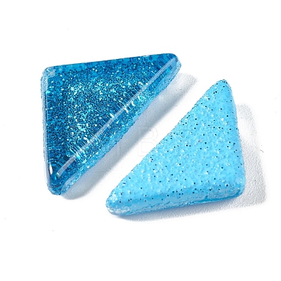 Mixed Shape with Glitter Powder Mosaic Tiles Glass Cabochons DIY-P045-06-1