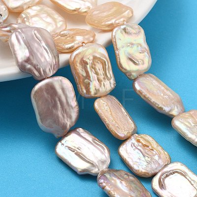 Natural Baroque Keshi Pearl Beads Strands PEAR-P064-01F-05C-1