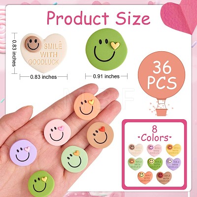 32Pcs 16 Styles Opaque Cute Resin Cabochons JX230A-1