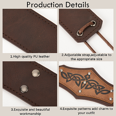 PU Leather with Iron Headring AJEW-WH20018-77A-1