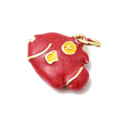 Brass Enamel Pendants KK-P343-03G-04-1