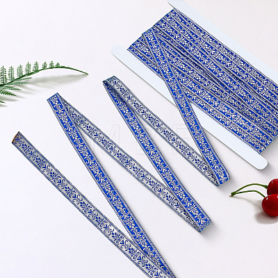 15.4 Yards Vintage Jacquard Polyester Ribbon OCOR-CY0004-63A-1