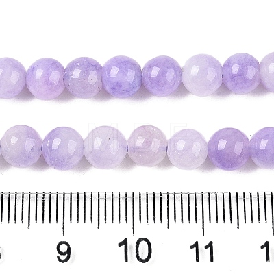 Dyed Natural White Jade Beads Strands G-T138-6mm-210-10-1