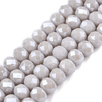 Electroplate Glass Beads Strands EGLA-A044-P6mm-A19-1