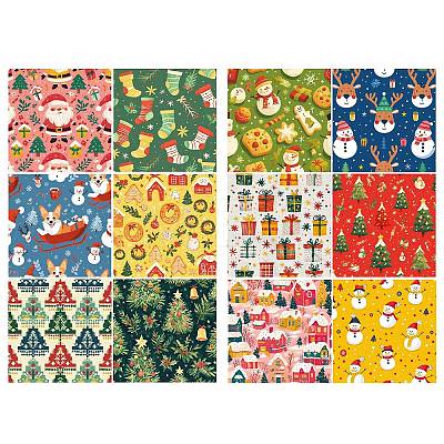 12Pcs Christmas Scrapbook Paper Pads DIY-P085-01A-1