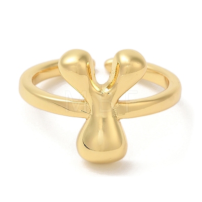 Brass Open Cuff Rings RJEW-U008-06Y-G-1