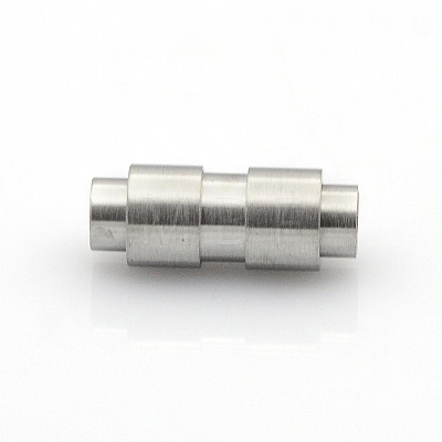 304 Stainless Steel Matte Surface Magnetic Clasps with Glue-in Ends STAS-O042-C-26-1