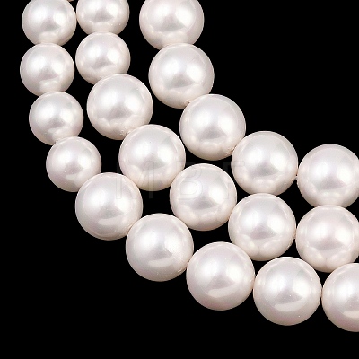 Electroplated Glass Pearl Graduated Beads Strands BSHE-C011-03B-1