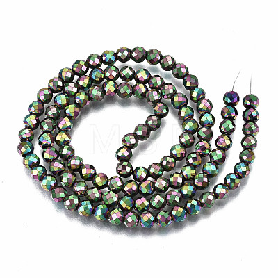 Electroplate Non-magnetic Synthetic Hematite Beads Strands G-T114-60B-06-1