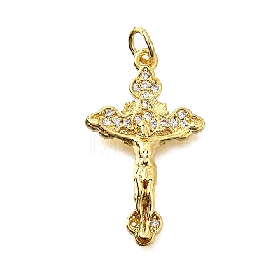 Brass Micro Pave Cubic Zirconia Pendants X-KK-S523-13G-1