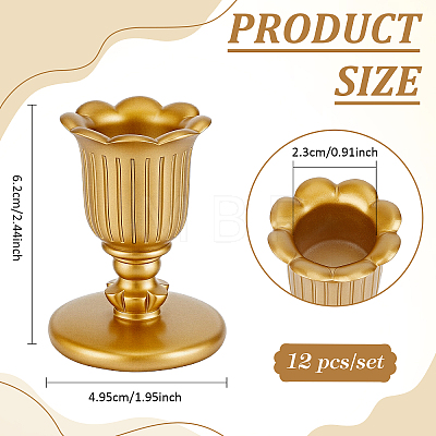 12Pcs Resin Candle Holder AJEW-GO0005-74-1