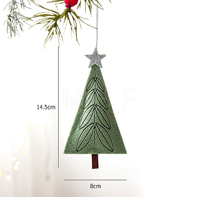 Christmas Felt Christmas Tree Shape Pendant Decorations PW-WGE2876-03-1