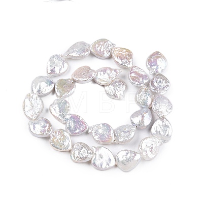 Natural Nucleated Baroque Keshi Pearl Beads Strands PEAR-S022-A-1
