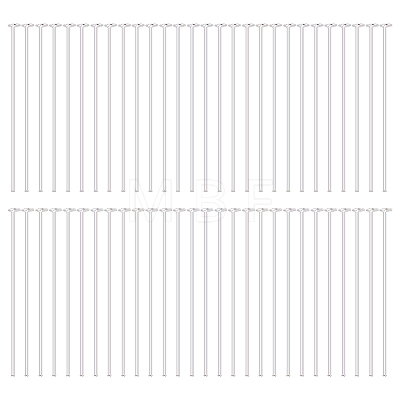 60Pcs 925 Sterling Silver Flat Head Pins STER-BC0002-17A-1