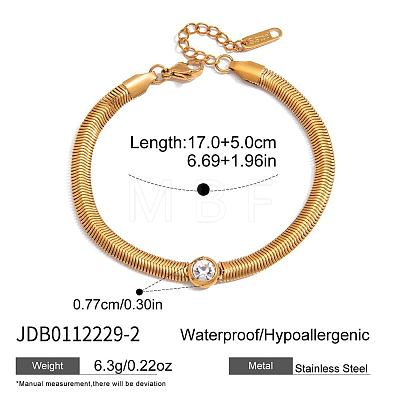 304 Stainless Steel Snake Chains Bracelets WGDC39C-02-1