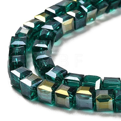 Electroplate Glass Beads Strands EGLA-D018-6x6mm-53-1