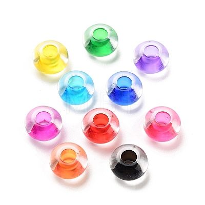 Transparent Acrylic European Beads X-TACR-P009-C01-1