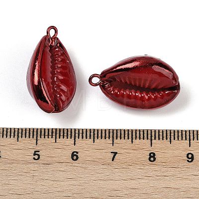 Spray Painted Natural Cowrie Shell Pendants SHEL-K006-49A-1