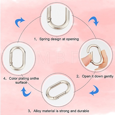 Zinc Alloy Spring Gate Rings FIND-SP0001-12B-1