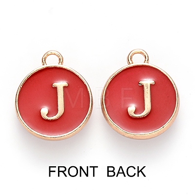 Golden Plated Enamel Alloy Charms ENAM-SZ0001-26C-J-1