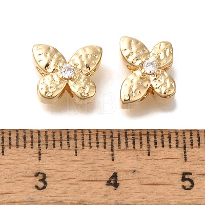 Brass Micro Pave Cubic Zirconia KK-Q001-04G-02-1