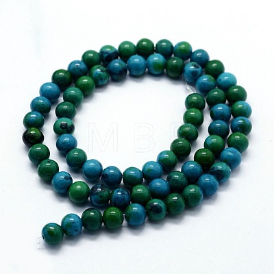 Synthetic Chrysocolla Beads Strands G-I199-34-4mm-1