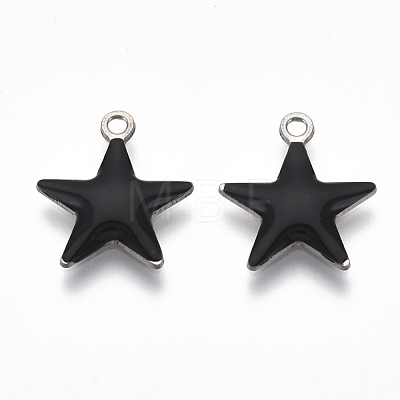 201 Stainless Steel Enamel Charms STAS-N088-14-1