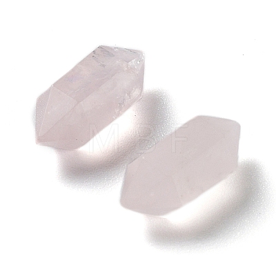 Natural Rose Quartz Double Terminal Pointed Beads G-G012-13-1