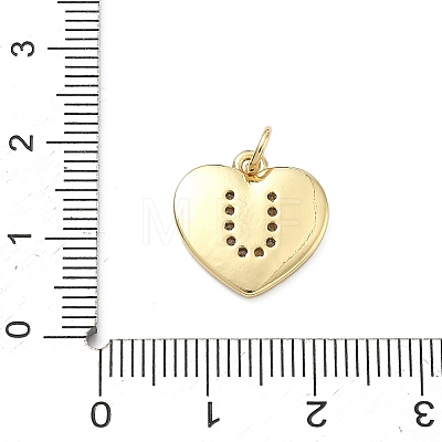 Brass Micro Pave Clear Cubic Zirconia Pendants KK-D229-01G-21-1