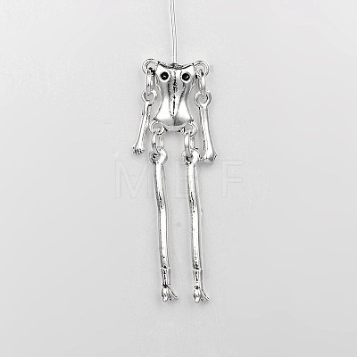 Tibetan Style Alloy Human Body Skeleton For DIY Toy Doll Making X-TIBE-39548-AS-NR-1