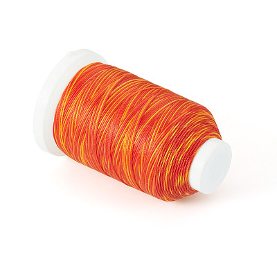 1 Roll Gradient Color Segment Dyed Round Waxed Polyester Cord YC-TADJ0001-03B-1