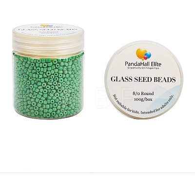 8/0 Round Glass Seed Beads SEED-PH0005-07-1
