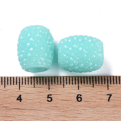 Opaque Resin European Jelly Colored Beads RESI-B025-02A-10-1